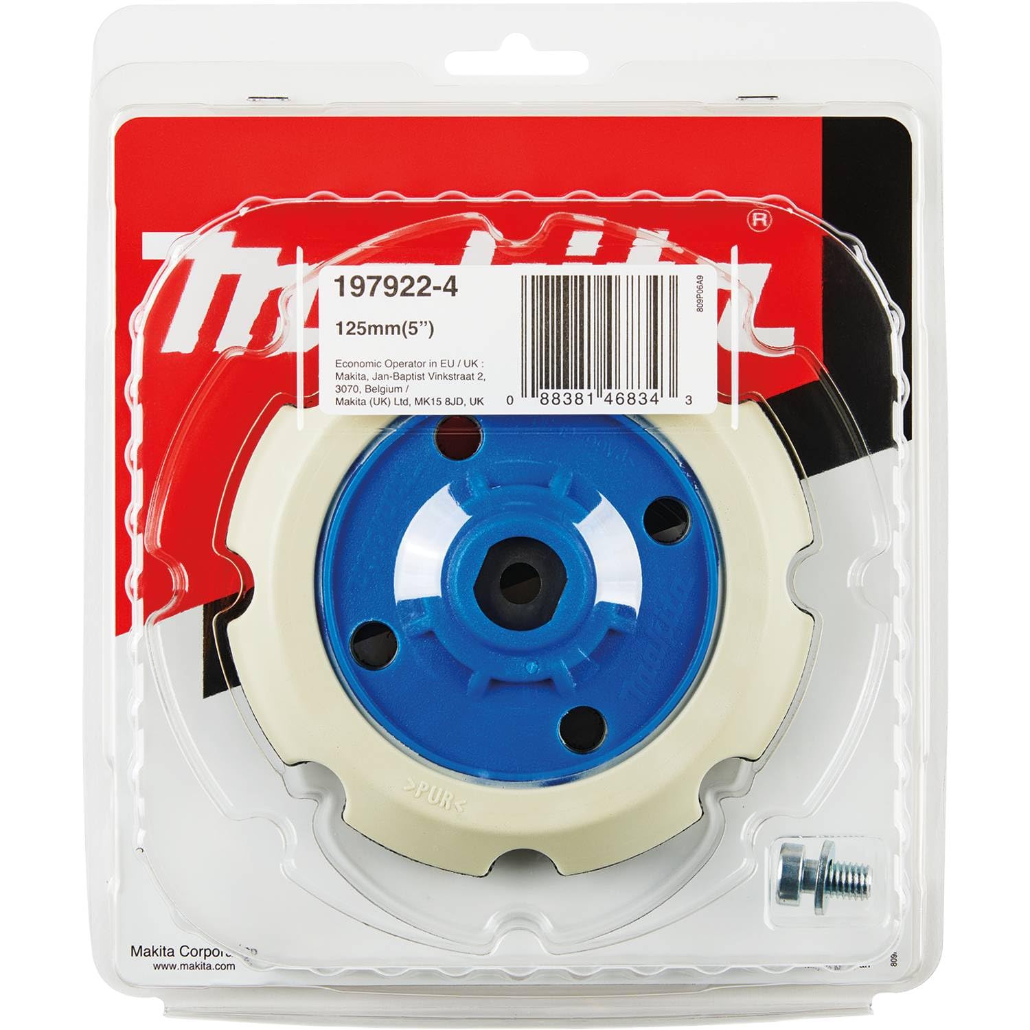 Makita 197922-4 5" Plastic Backing Plate, Hook & Loop - Image 4