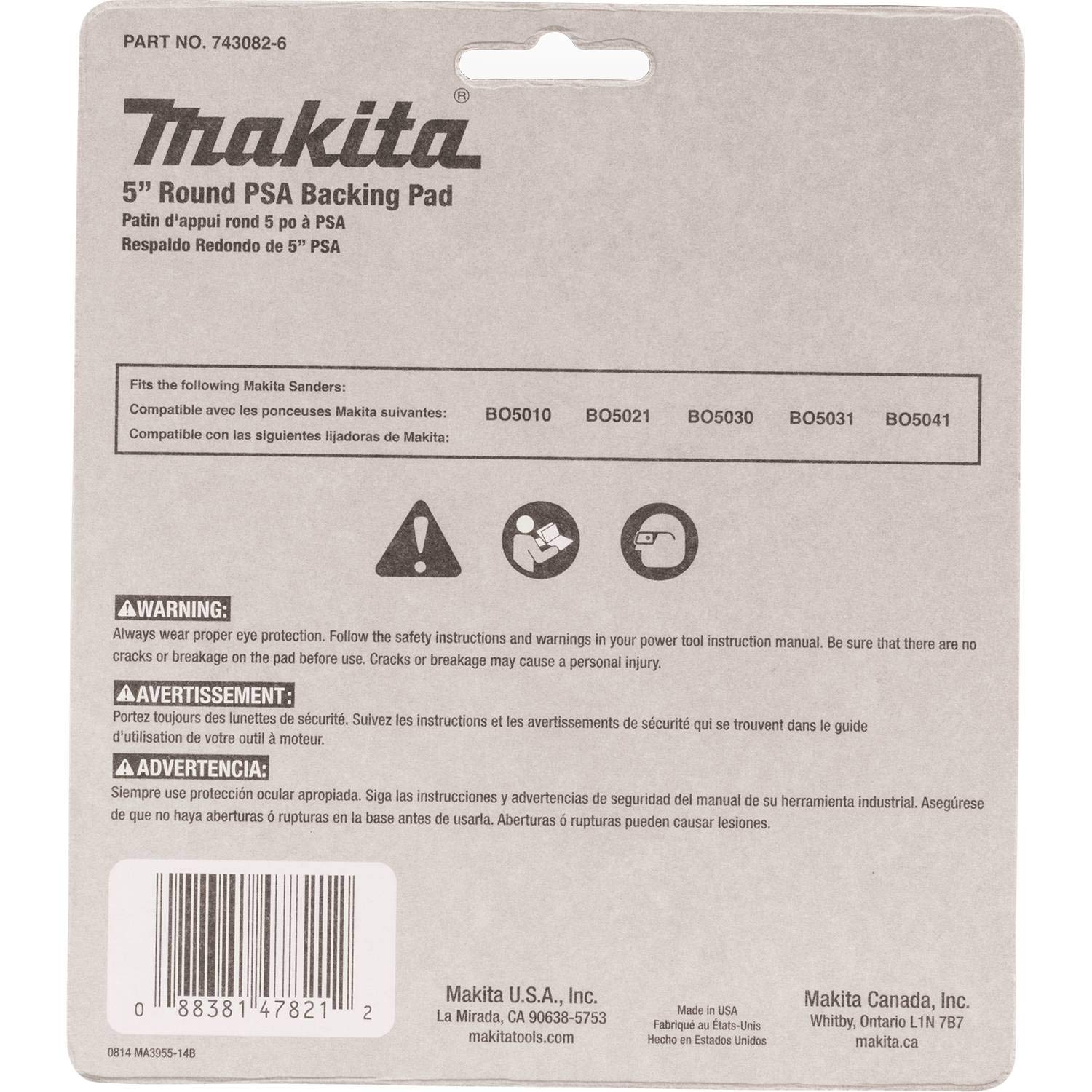 Makita 743082-6 5" Round Backing Pad (PSA) - Image 7