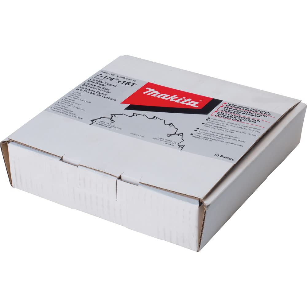 Makita A-90009-B-10 7-1/4" 16T Carbide-Tipped Circular Saw Blade, 10/Pk - Image 4