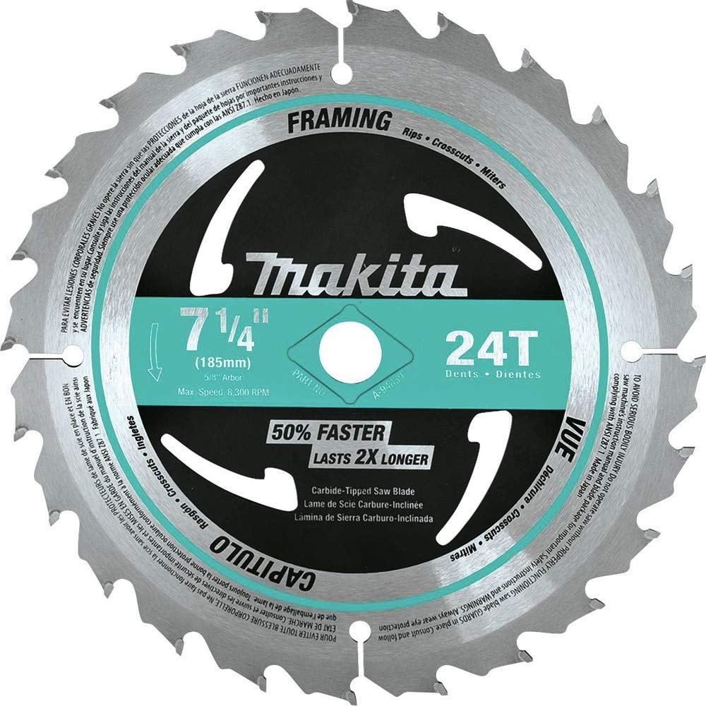 Makita A-94839-10 7-1/4" 24T Carbide-Tipped Circular Saw Blade, Framing, 10/Pk - Image 4