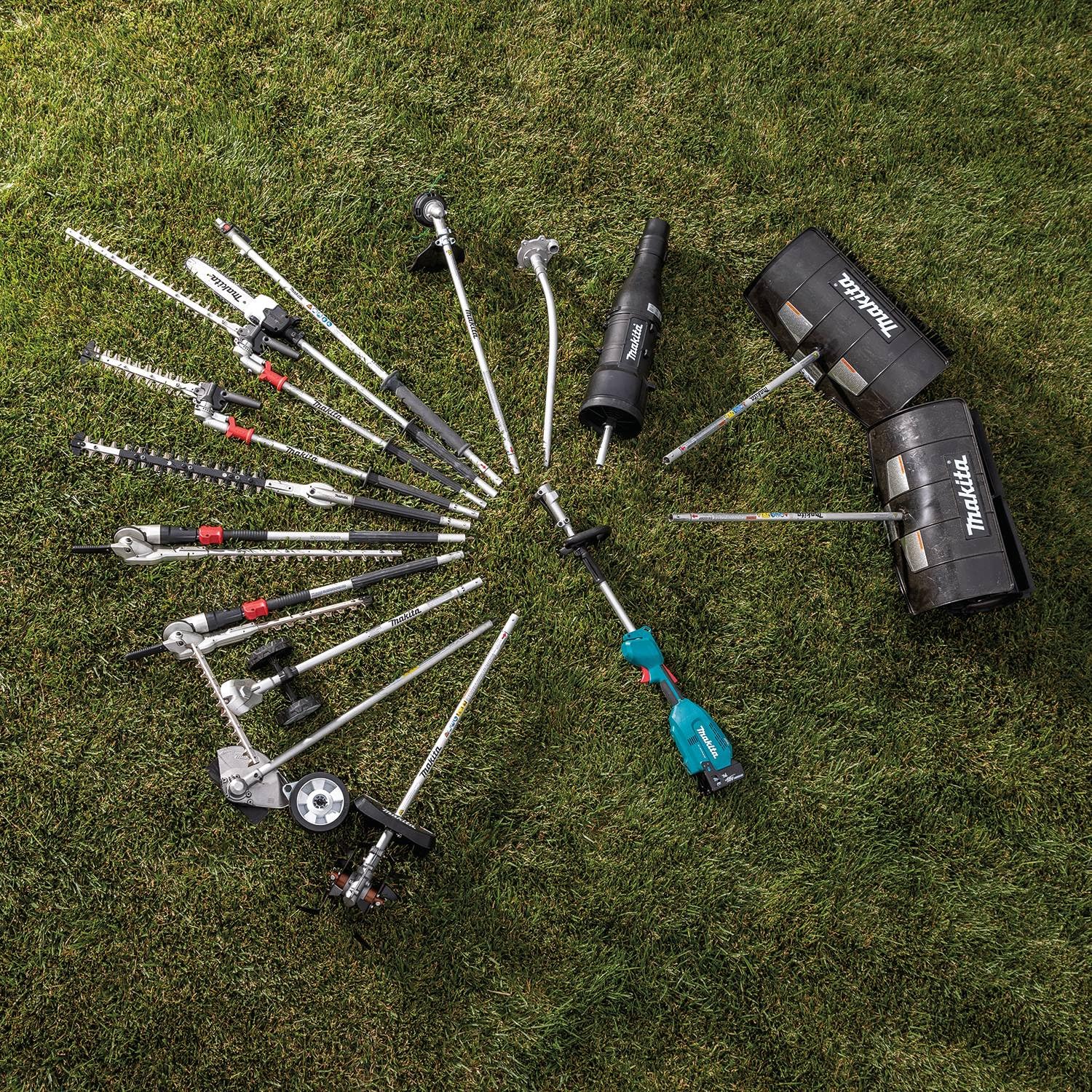 Makita XUX02SM1X5 18V LXT® Brushless Couple Shaft Power Head Kit w/String Trimmer, Pole Saw & Articulating Hedge Trimmer Attachments (4.0Ah) - Image 23