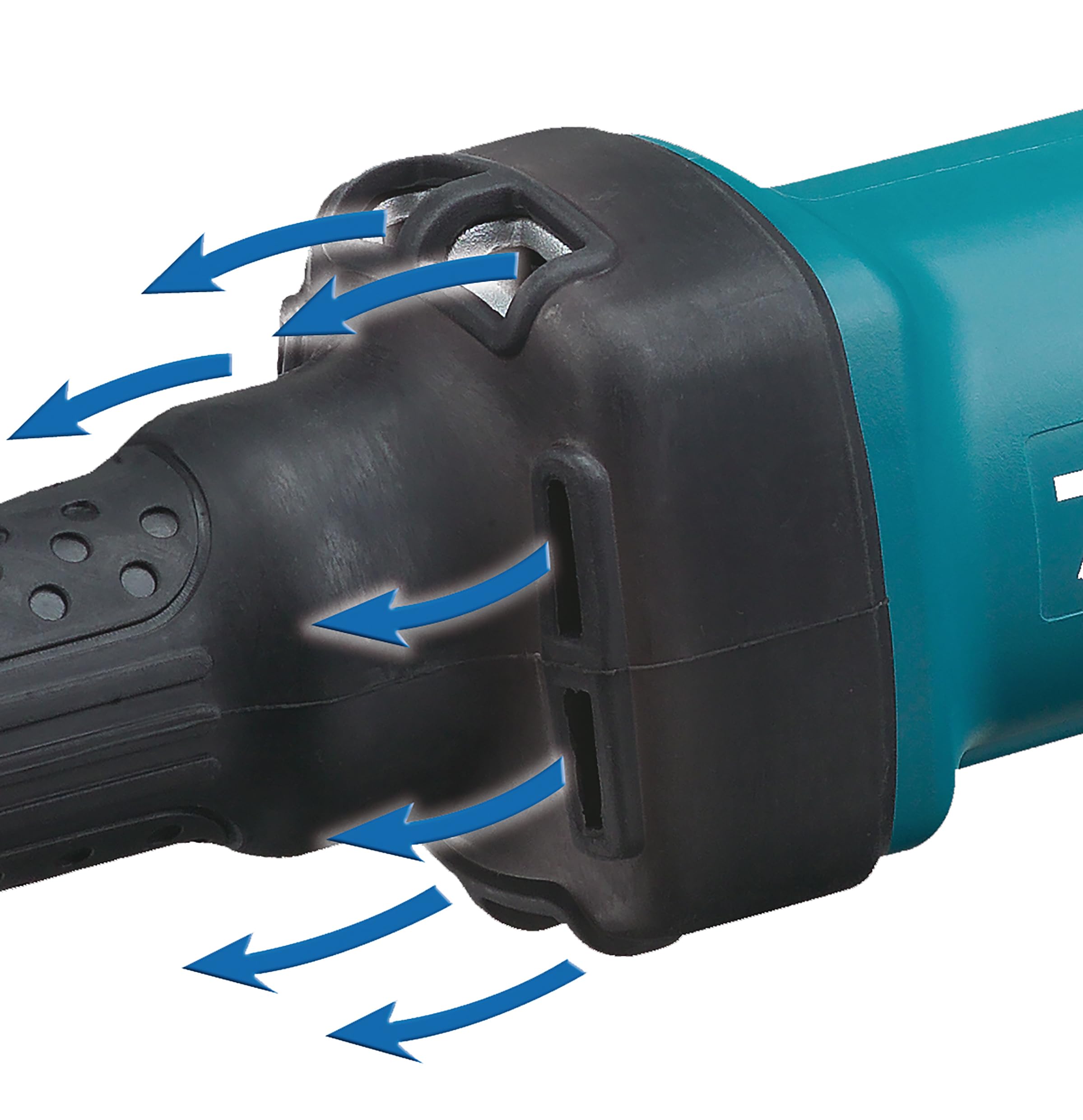 Makita GD0600 1/4" Paddle Switch Die Grinder, with AC/DC Switch, Blue - Image 9