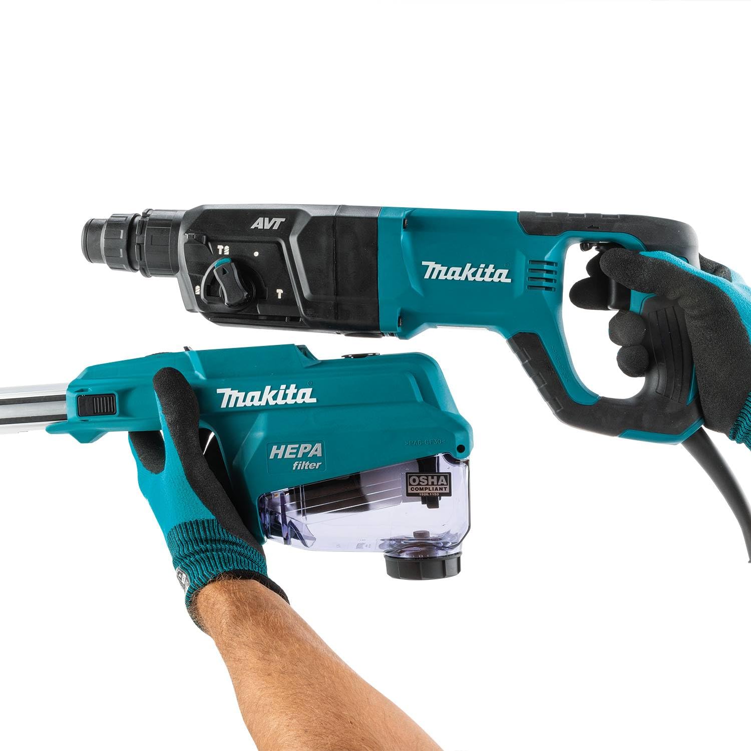 Makita HR2663 1" SDS-PLUS AVT® Rotary Hammer, w/HEPA Dust Extractor (D-handle) - Image 10