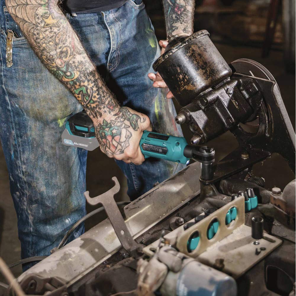 Makita RW01Z 12V max CXT® Lithium-Ion Cordless 3/8" / 1/4" Sq. Drive Ratchet, Tool Only - Image 9