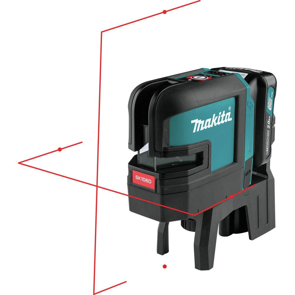 Makita SK106DNAX 12V max CXT® Lithium-Ion Cordless Self-Leveling Cross-Line/4-Point Red Beam Laser Kit (2.0Ah) - Image 5