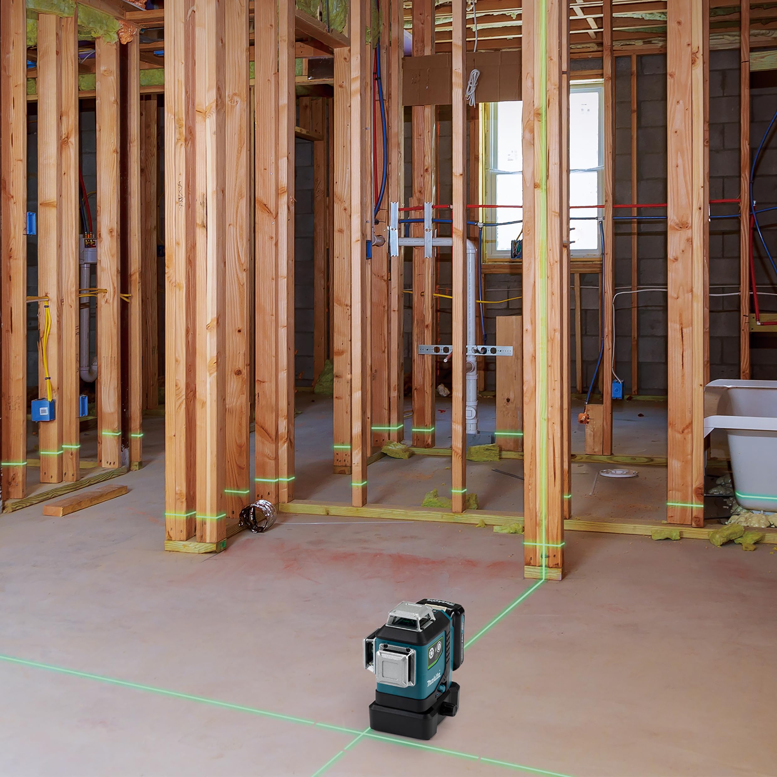 Makita SK700GD 12V max CXT® Lithium-Ion Cordless Self-Leveling 360° 3-Plane Green Laser, Class II, 510-530 nm, <2 mW, Tool Only - Image 13