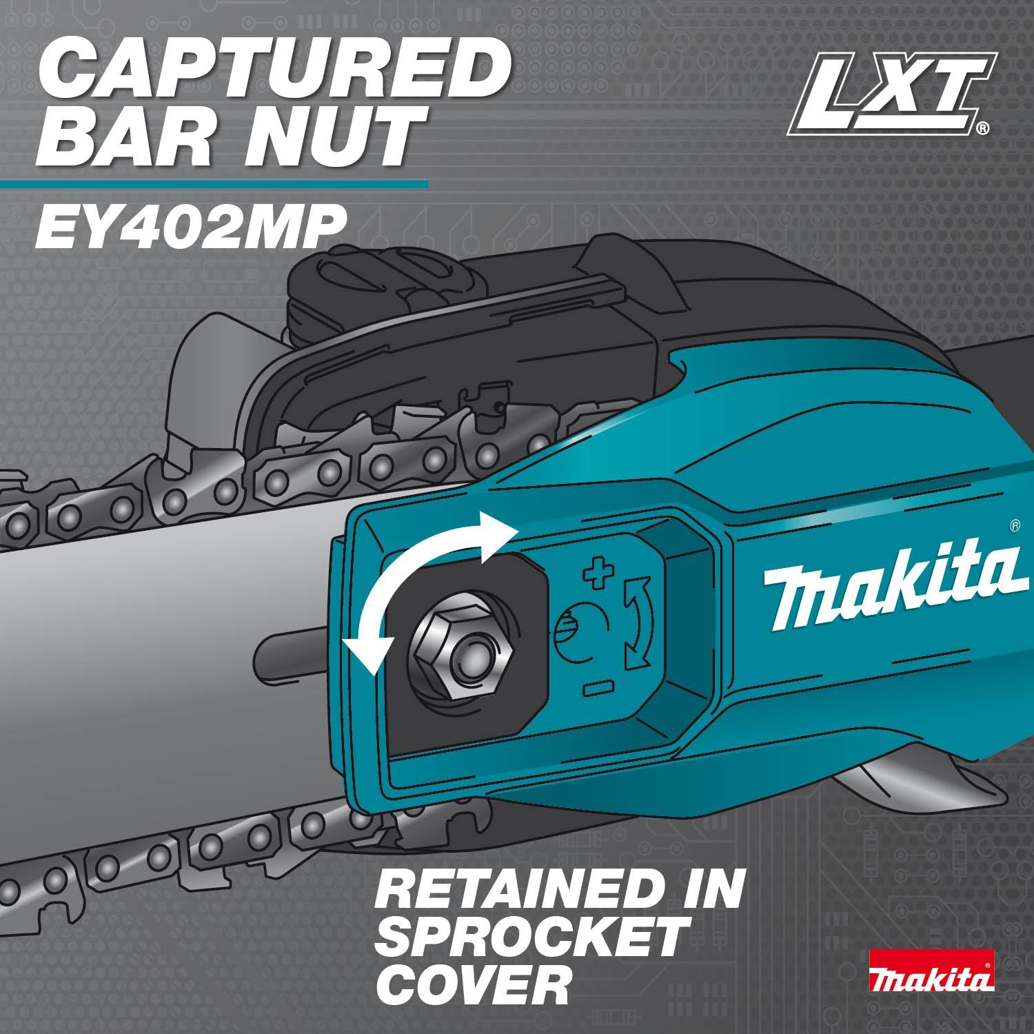 Makita XUX02SM1X5 18V LXT® Brushless Couple Shaft Power Head Kit w/String Trimmer, Pole Saw & Articulating Hedge Trimmer Attachments (4.0Ah) - Image 15