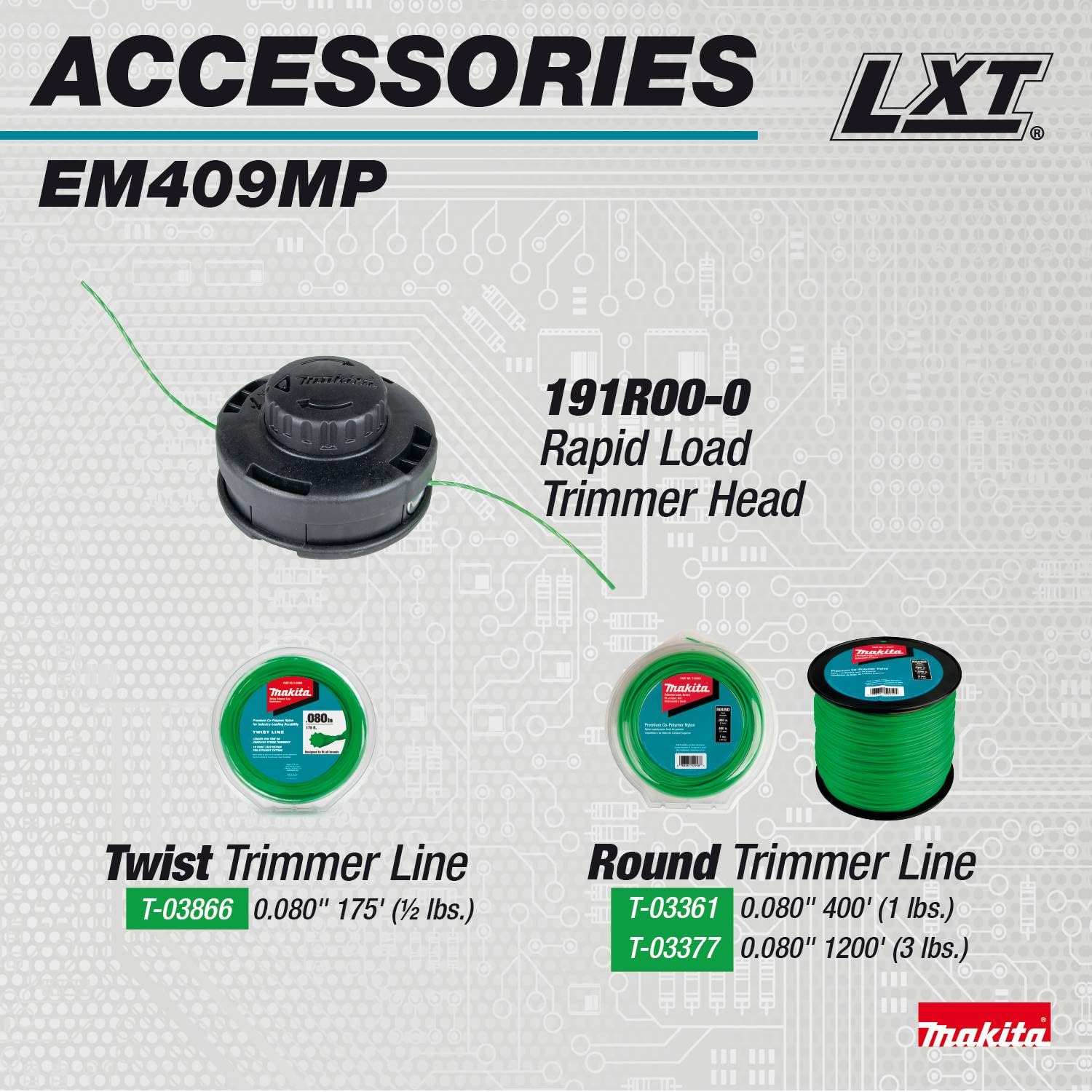 Makita XUX02SM1X5 18V LXT® Brushless Couple Shaft Power Head Kit w/String Trimmer, Pole Saw & Articulating Hedge Trimmer Attachments (4.0Ah) - Image 18