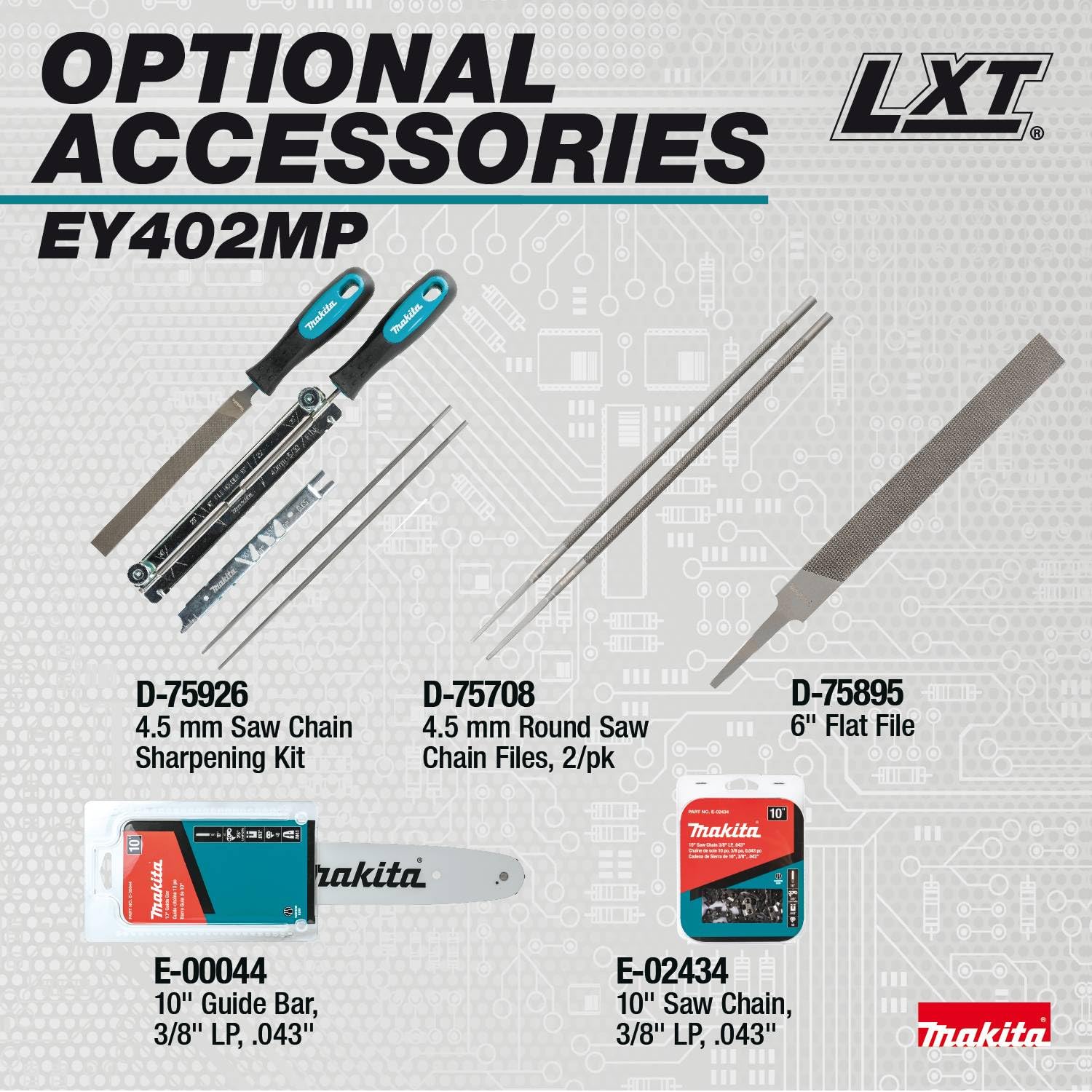 Makita XUX02SM1X5 18V LXT® Brushless Couple Shaft Power Head Kit w/String Trimmer, Pole Saw & Articulating Hedge Trimmer Attachments (4.0Ah) - Image 19