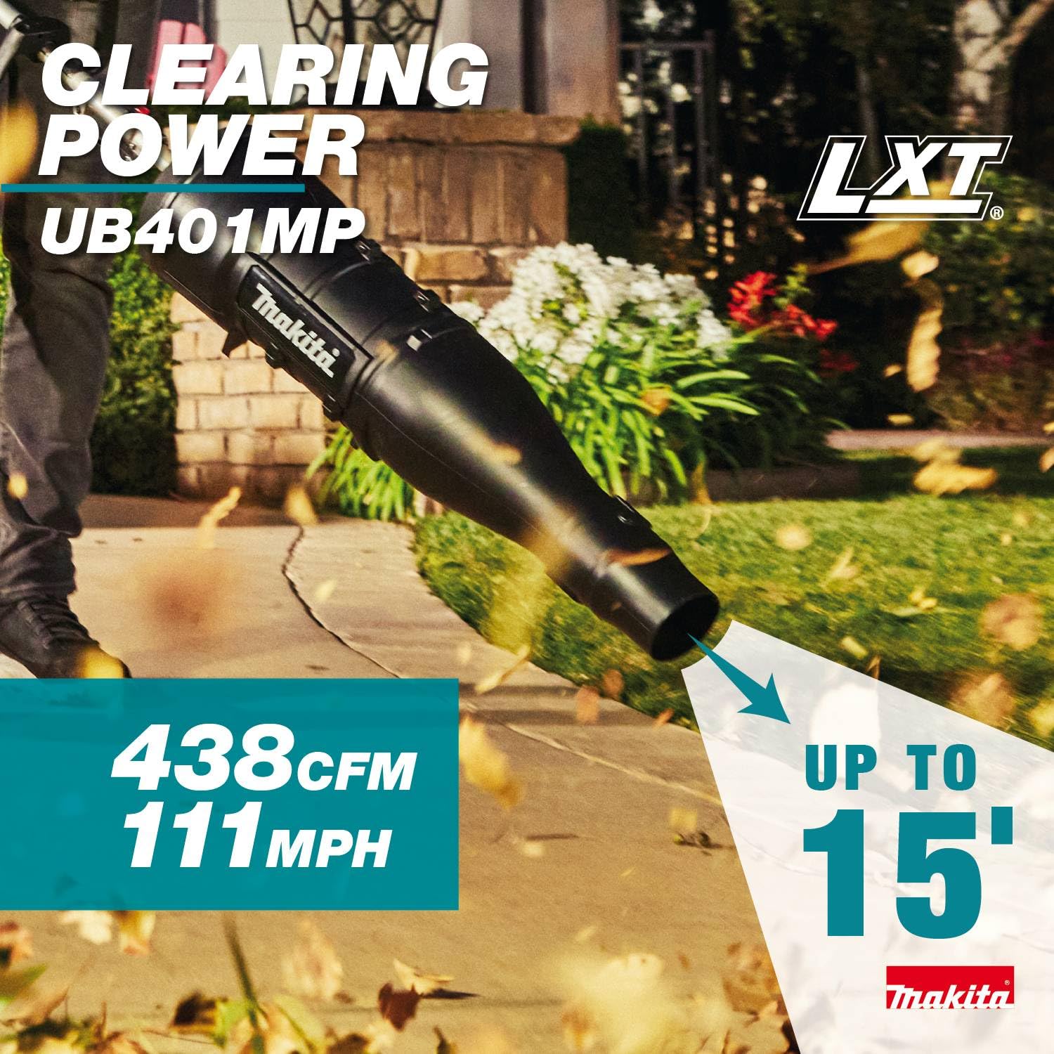 Makita XUX02SM1X6 18V LXT® Brushless Couple Shaft Power Head Kit w/String Trimmer, Pole Saw, Art. Hedge Trimmer & Blower Attachments (4.0Ah) - Image 19