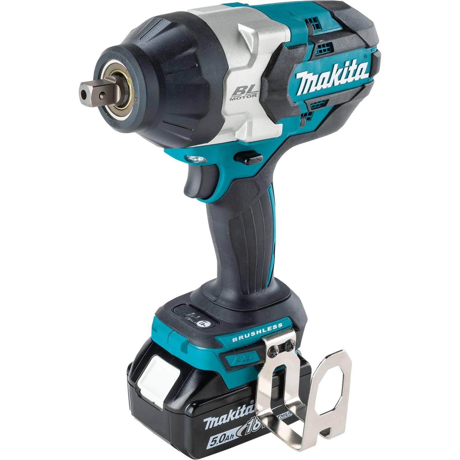 Makita XWT19T 18V LXT® Lithium-Ion Brushless Cordless 3-Speed 1/2" Sq. Drive Impact Wrench Kit w/Detent Anvil (5.0Ah) - Image 3