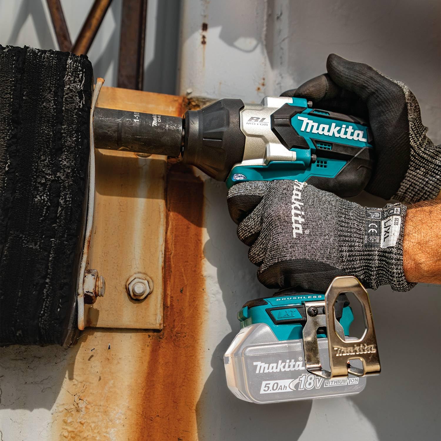 Makita XWT19XVZ 18V LXT® Lithium-Ion Brushless Cordless 3-Speed 1/2" Sq. Drive Utility Impact Wrench w/Detent Anvil, Tool Only - Image 10